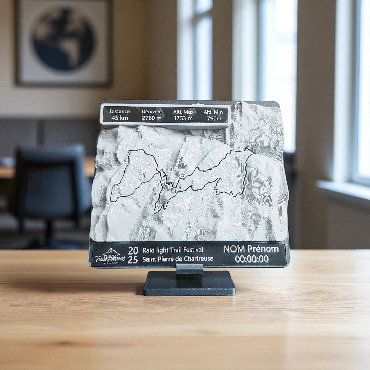 Médaille topographique personnalisée