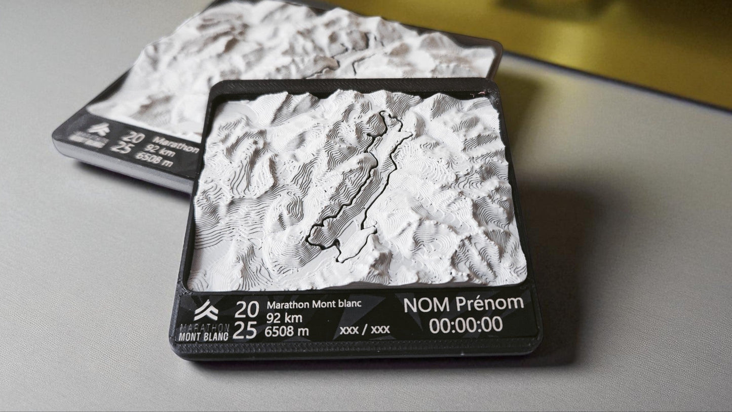 Médaille topographique personnalisée