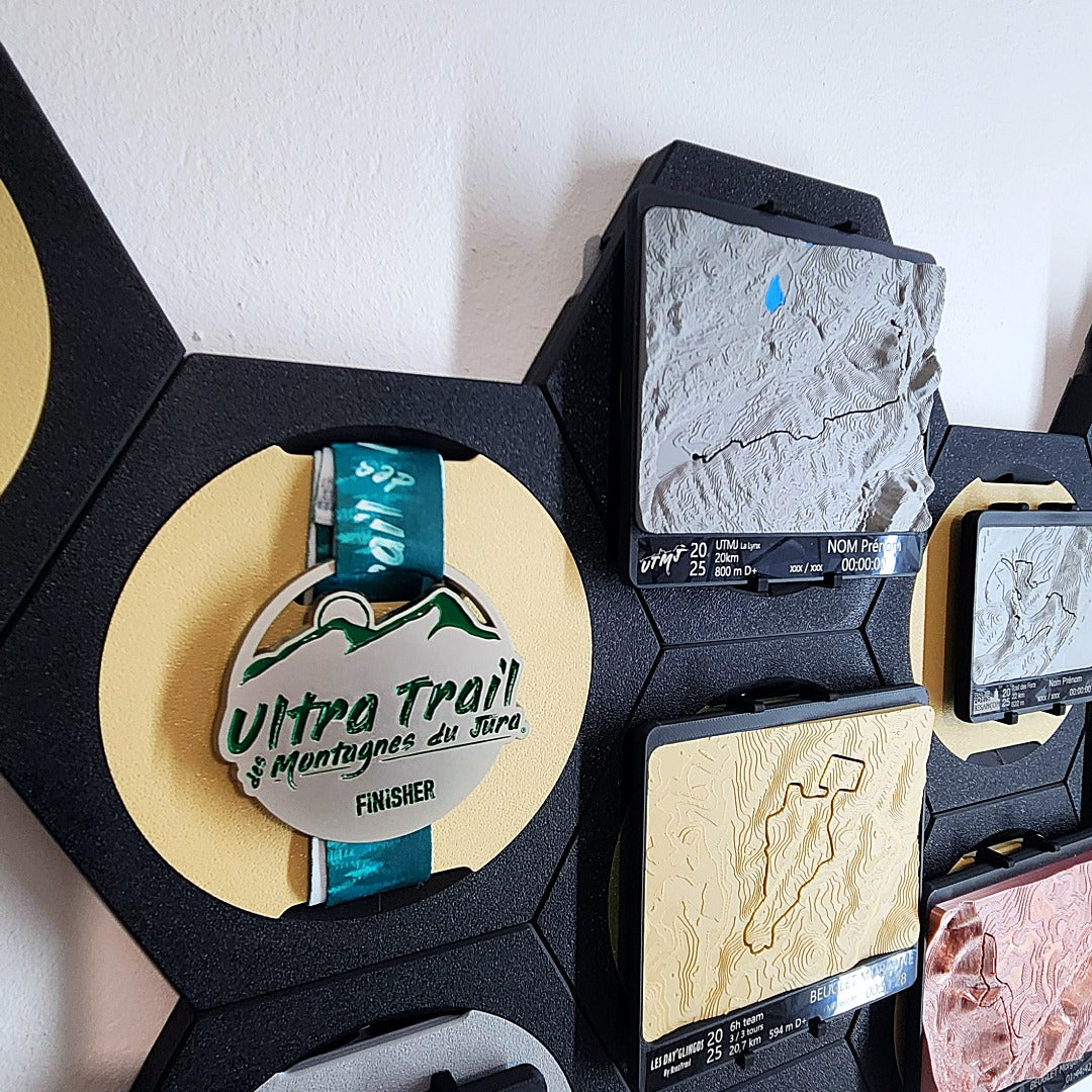 HEX - Support mural modulable pour médailles topographiques